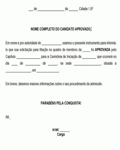 Modelo de carta de admissão Word Carta de admissão pdf Modelo de carta de admissão para não cumprir aviso Carta de admissão modelo simples Modelo de carta para funcionário apresentar em outra empresa Carta de contratação imediata modelo