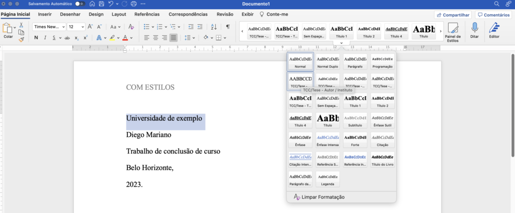 Modelo de carta comercial