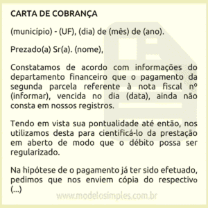 Carta de cobrança word Modelo de carta de cobrança amigável Modelo de carta de cobrança extrajudicial Carta de cobrança de dívida Carta de cobrança WhatsApp Modelo de carta de cobrança pdf Carta de cobrança simples Como fazer uma carta de cobrança